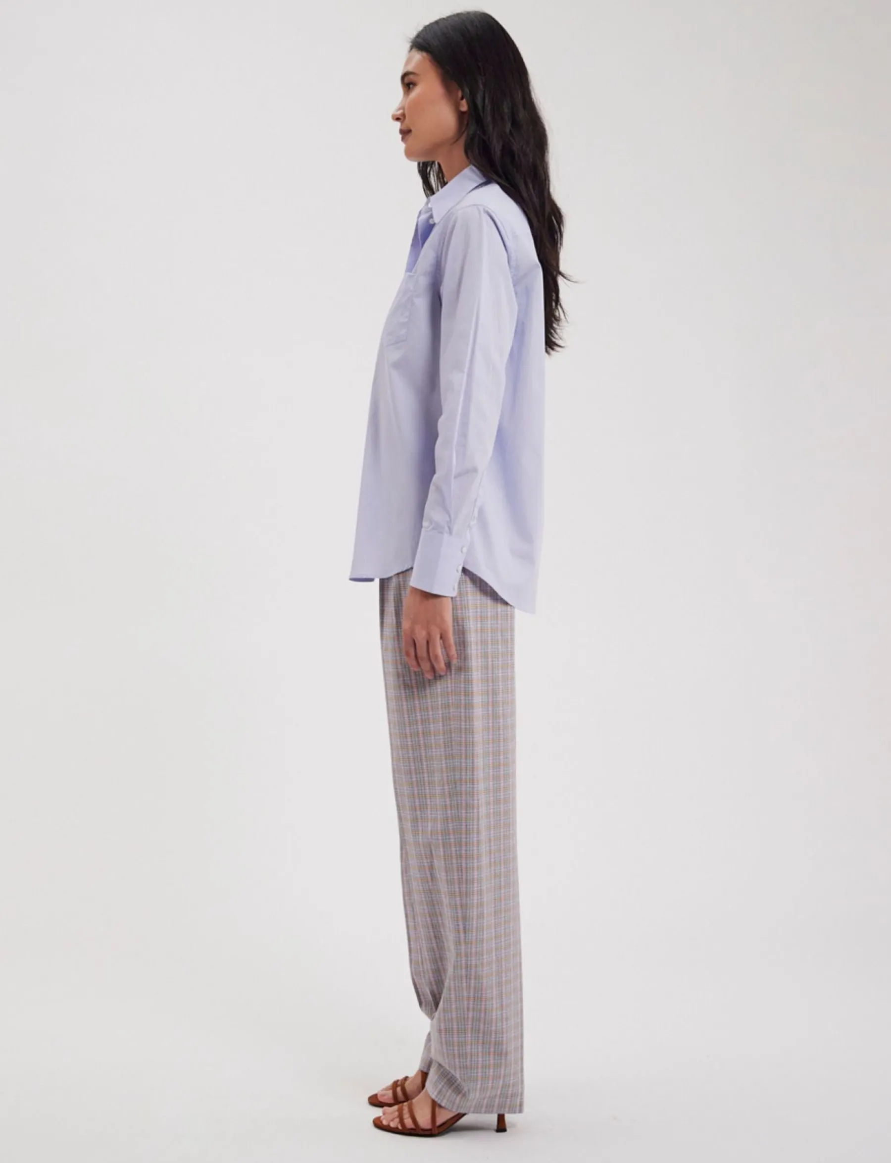 Best Sale Ines de la Fressange Paris Maureen light blue shirt