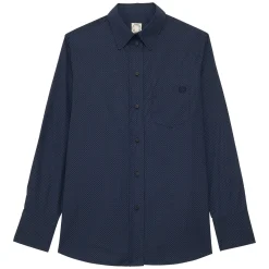 Sale Ines de la Fressange Paris Maureen navy cotton patterned shirt