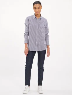 Discount Ines de la Fressange Paris Maureen navy/white striped shirt