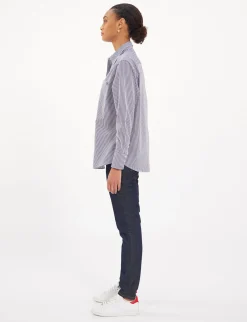 Discount Ines de la Fressange Paris Maureen navy/white striped shirt