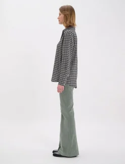 Flash Sale Ines de la Fressange Paris Maureen oak leaf pattern shirt