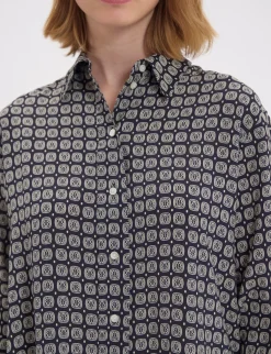 Flash Sale Ines de la Fressange Paris Maureen oak leaf pattern shirt
