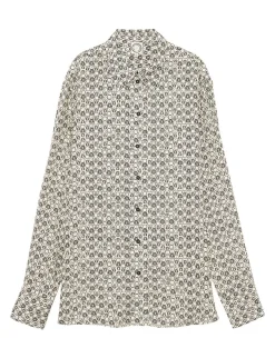 Clearance Ines de la Fressange Paris Maureen oak leaf print shirt