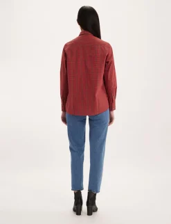 Best Sale Ines de la Fressange Paris Maureen red check shirt