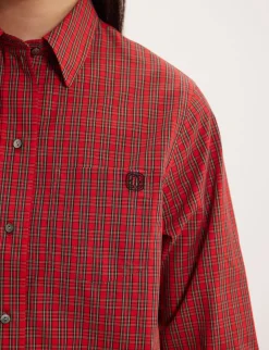 Best Sale Ines de la Fressange Paris Maureen red check shirt