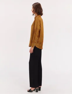 Hot Ines de la Fressange Paris Maureen satin print shirt