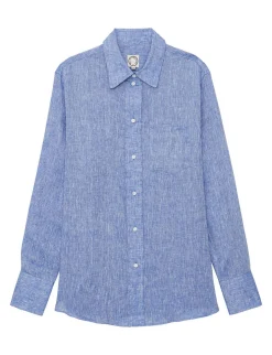 Store Ines de la Fressange Paris Maureen shirt in blue linen