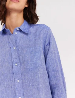 Store Ines de la Fressange Paris Maureen shirt in blue linen