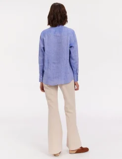 Store Ines de la Fressange Paris Maureen shirt in blue linen