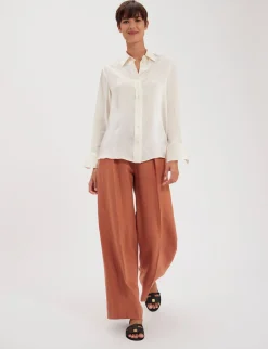 Discount Ines de la Fressange Paris Maureen shirt in raw silk