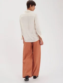 Discount Ines de la Fressange Paris Maureen shirt in raw silk