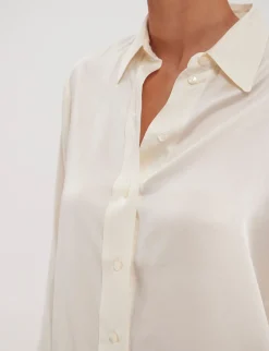 Discount Ines de la Fressange Paris Maureen shirt in raw silk