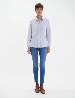 Flash Sale Ines de la Fressange Paris Maureen sky blue shirt