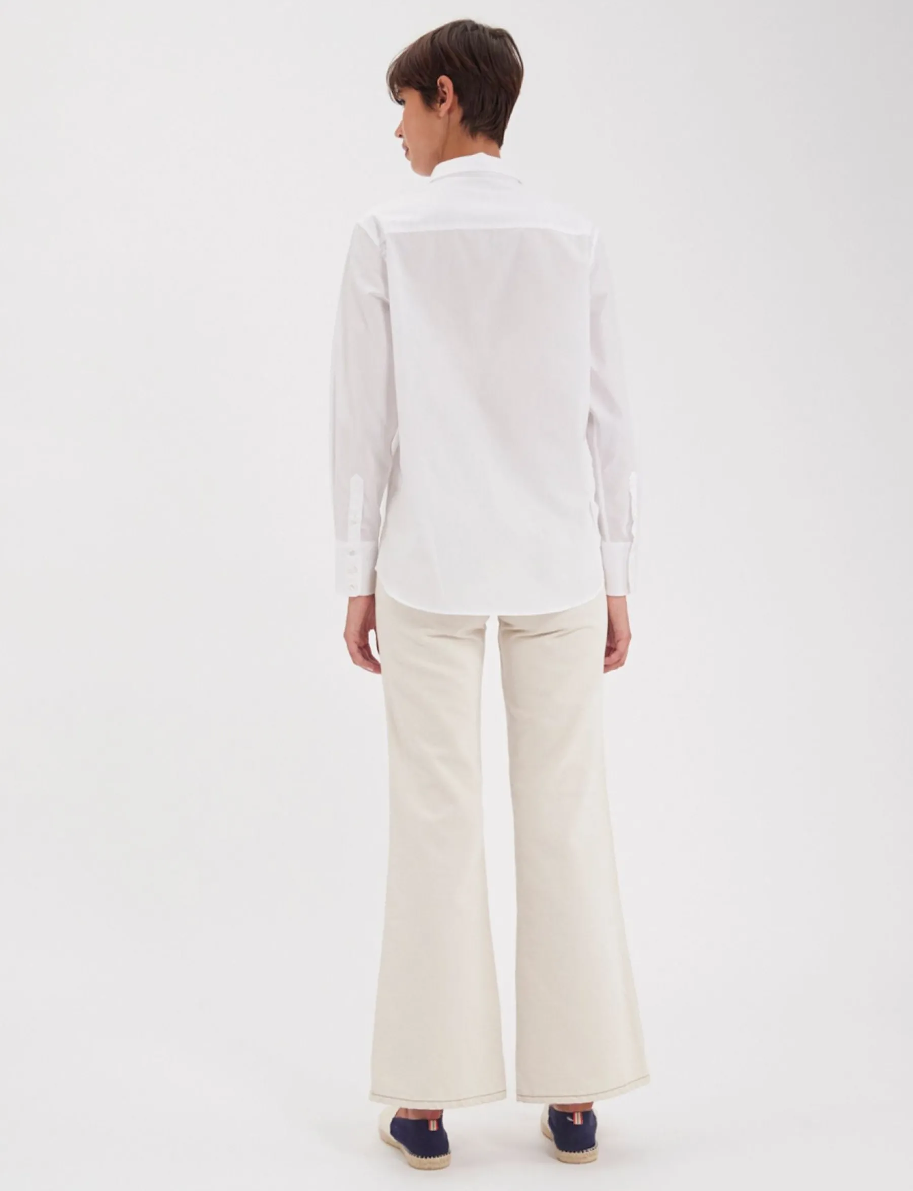 Cheap Ines de la Fressange Paris Maureen white cotton shirt