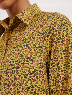 Outlet Ines de la Fressange Paris Maureen yellow floral shirt
