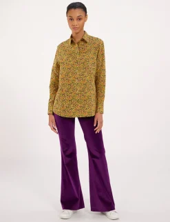Outlet Ines de la Fressange Paris Maureen yellow floral shirt