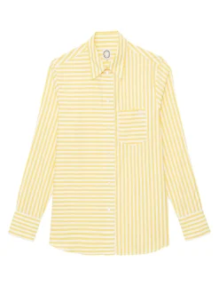 Clearance Ines de la Fressange Paris Maureen yellow striped shirt