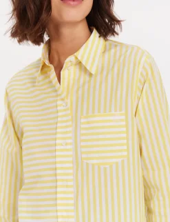 Clearance Ines de la Fressange Paris Maureen yellow striped shirt