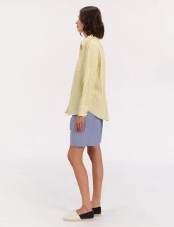 Clearance Ines de la Fressange Paris Maureen yellow striped shirt