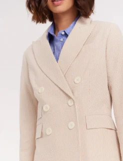 Outlet Ines de la Fressange Paris Maurice ecru striped jacket