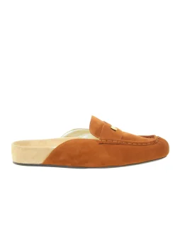 Best Sale Ines de la Fressange Paris Moccasin mule Flavie cognac leather