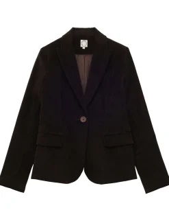 Best Ines de la Fressange Paris Nicoletta jacket in brown milleraies velvet