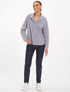 Online Ines de la Fressange Paris Noa navy/white striped top