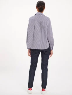 Online Ines de la Fressange Paris Noa navy/white striped top