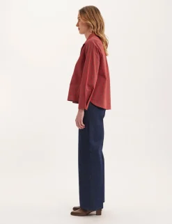 Outlet Ines de la Fressange Paris Noa red plaid top