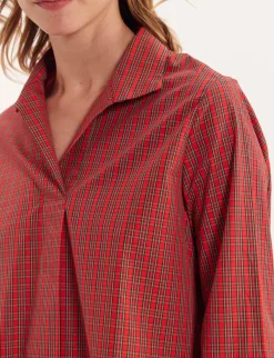 Outlet Ines de la Fressange Paris Noa red plaid top