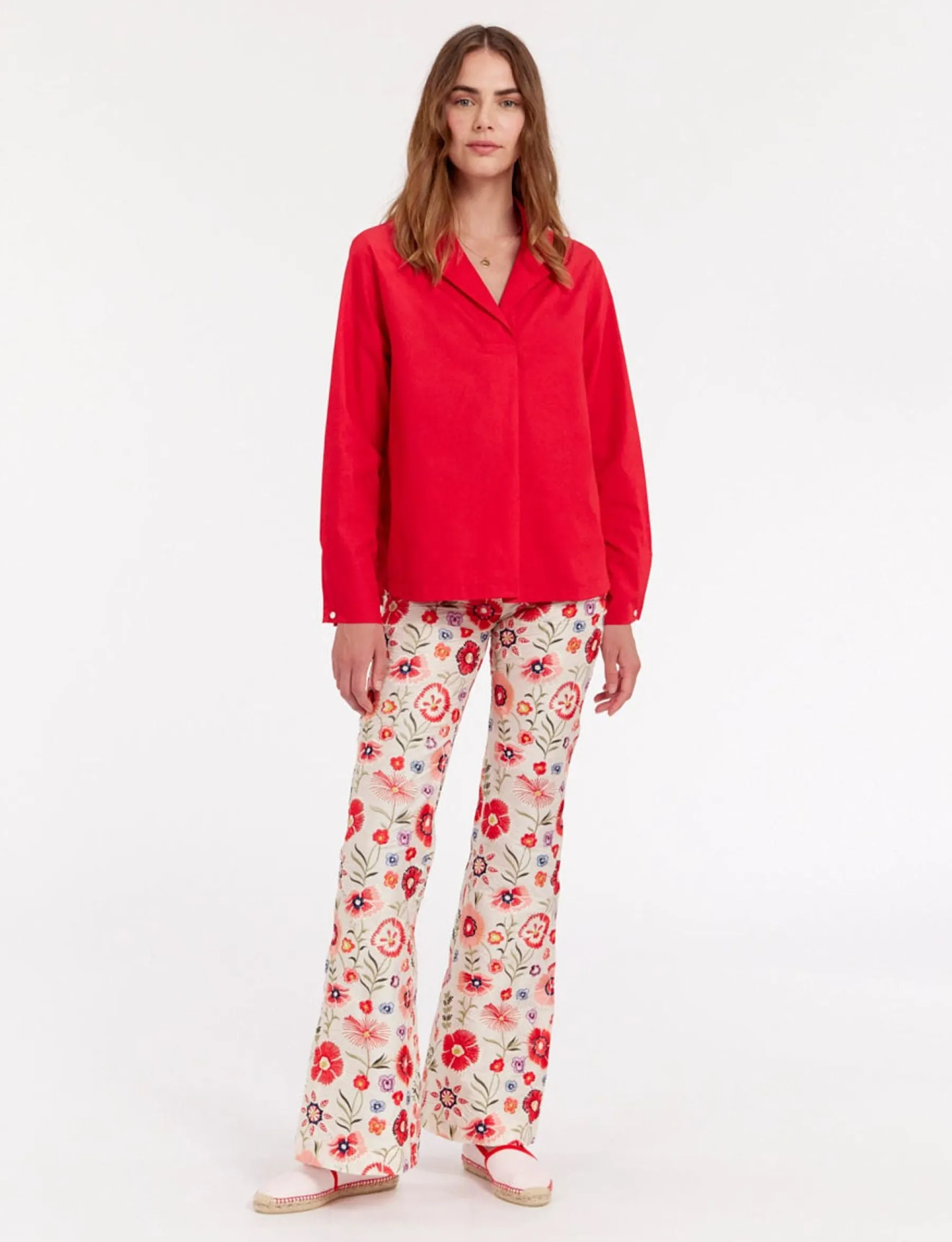 Fashion Ines de la Fressange Paris Noa top red