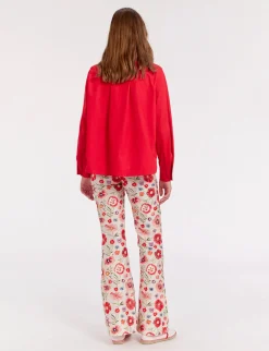 Fashion Ines de la Fressange Paris Noa top red