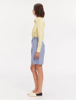 Online Ines de la Fressange Paris Odette blue shorts