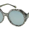 Flash Sale Ines de la Fressange Paris Ornella textured black sunglasses