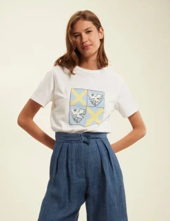 Best Sale Ines de la Fressange Paris Oscar coat-of-arms T-shirt