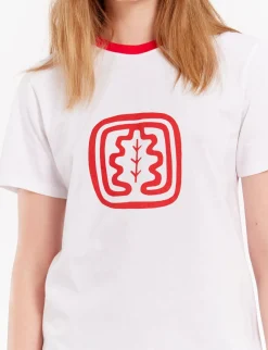 Clearance Ines de la Fressange Paris Oscar round-neck t-shirt, red