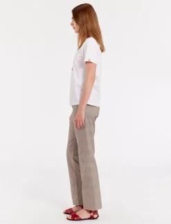 Clearance Ines de la Fressange Paris Oscar round-neck t-shirt, red