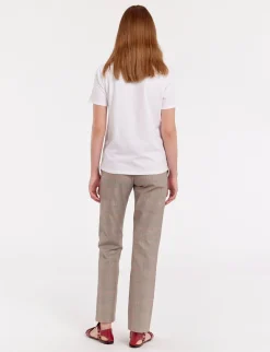 Clearance Ines de la Fressange Paris Oscar round-neck t-shirt, red