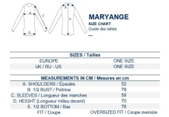 Shop Ines de la Fressange Paris Oversized Maryange shirt with ruffles in blue linen