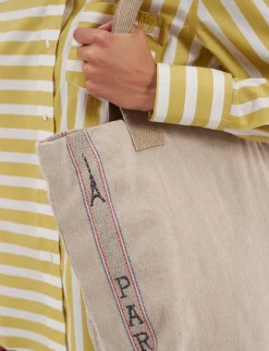 New Ines de la Fressange Paris Paris canvas tote bag