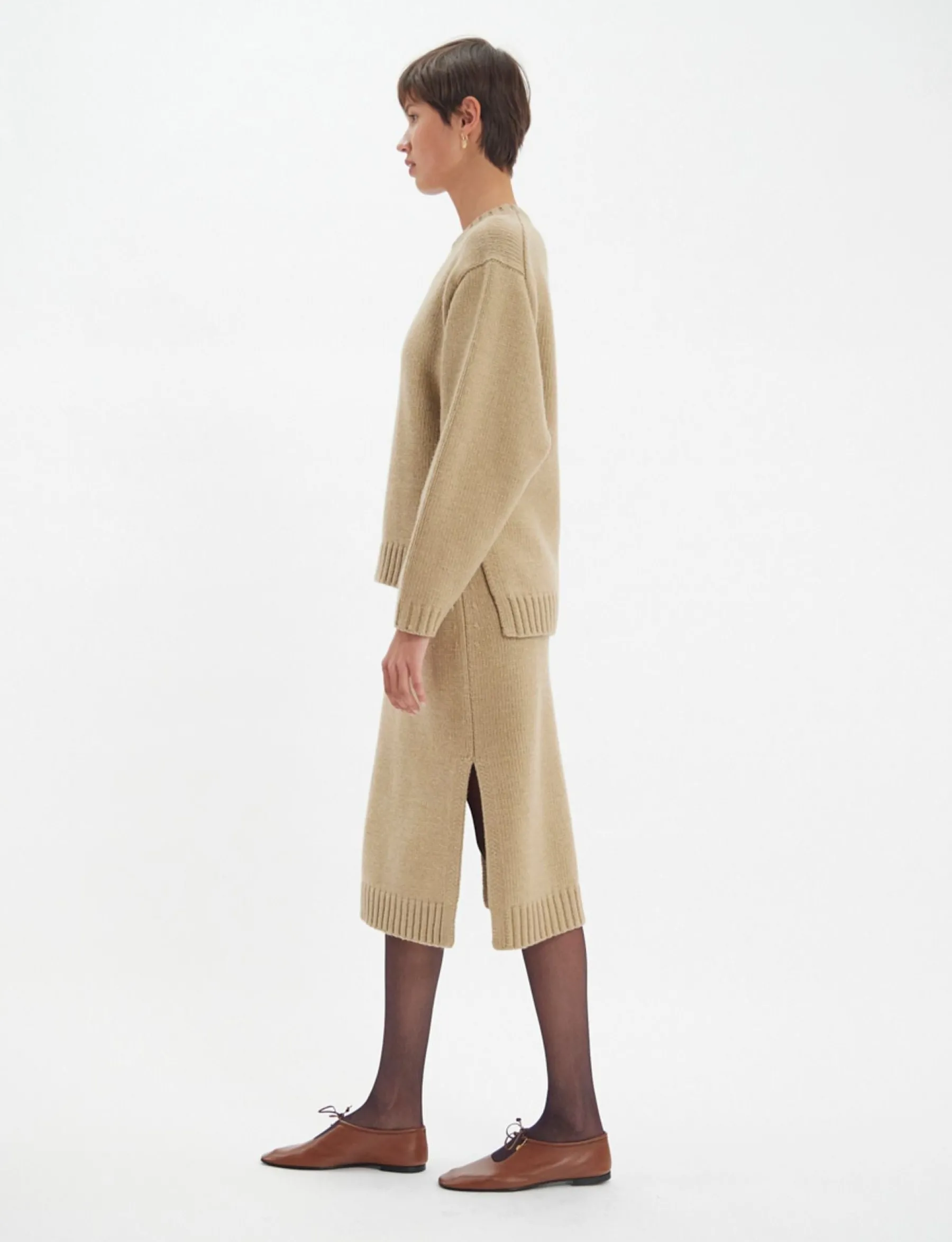 Sale Ines de la Fressange Paris Paulin jumper in camel wool
