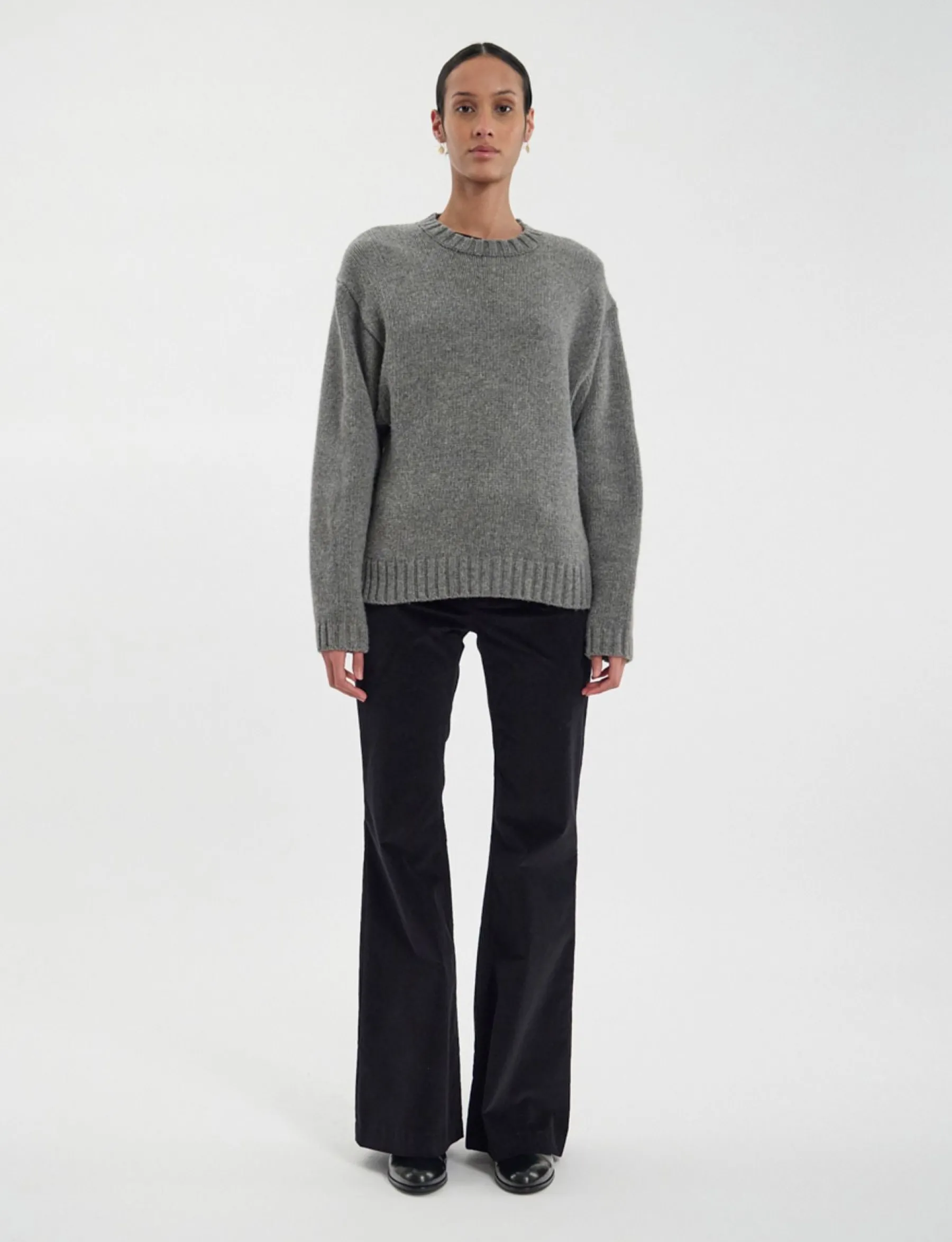 Fashion Ines de la Fressange Paris Paulin jumper in grey wool