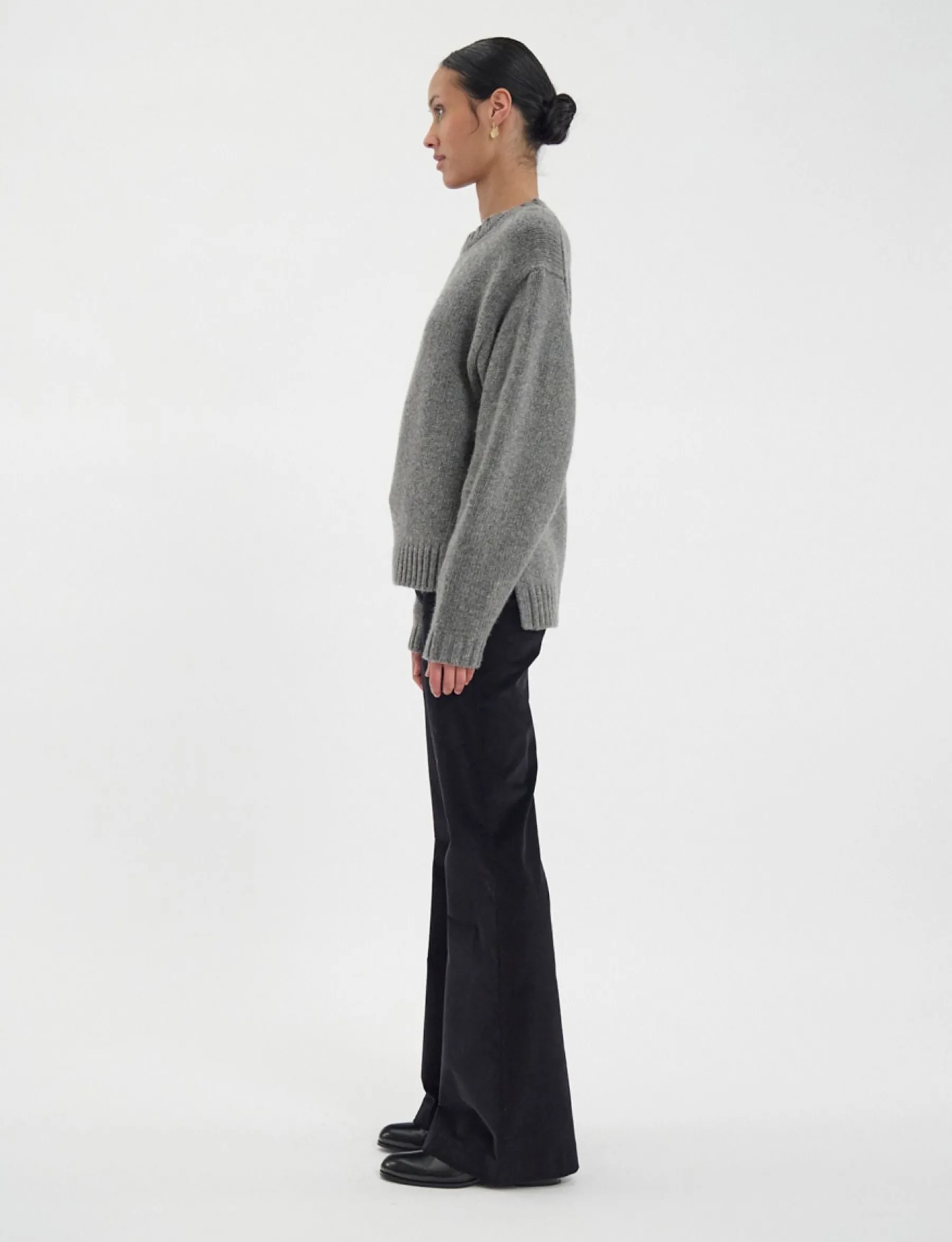 Fashion Ines de la Fressange Paris Paulin jumper in grey wool