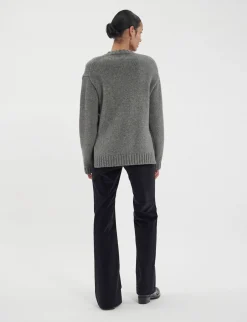 Fashion Ines de la Fressange Paris Paulin jumper in grey wool