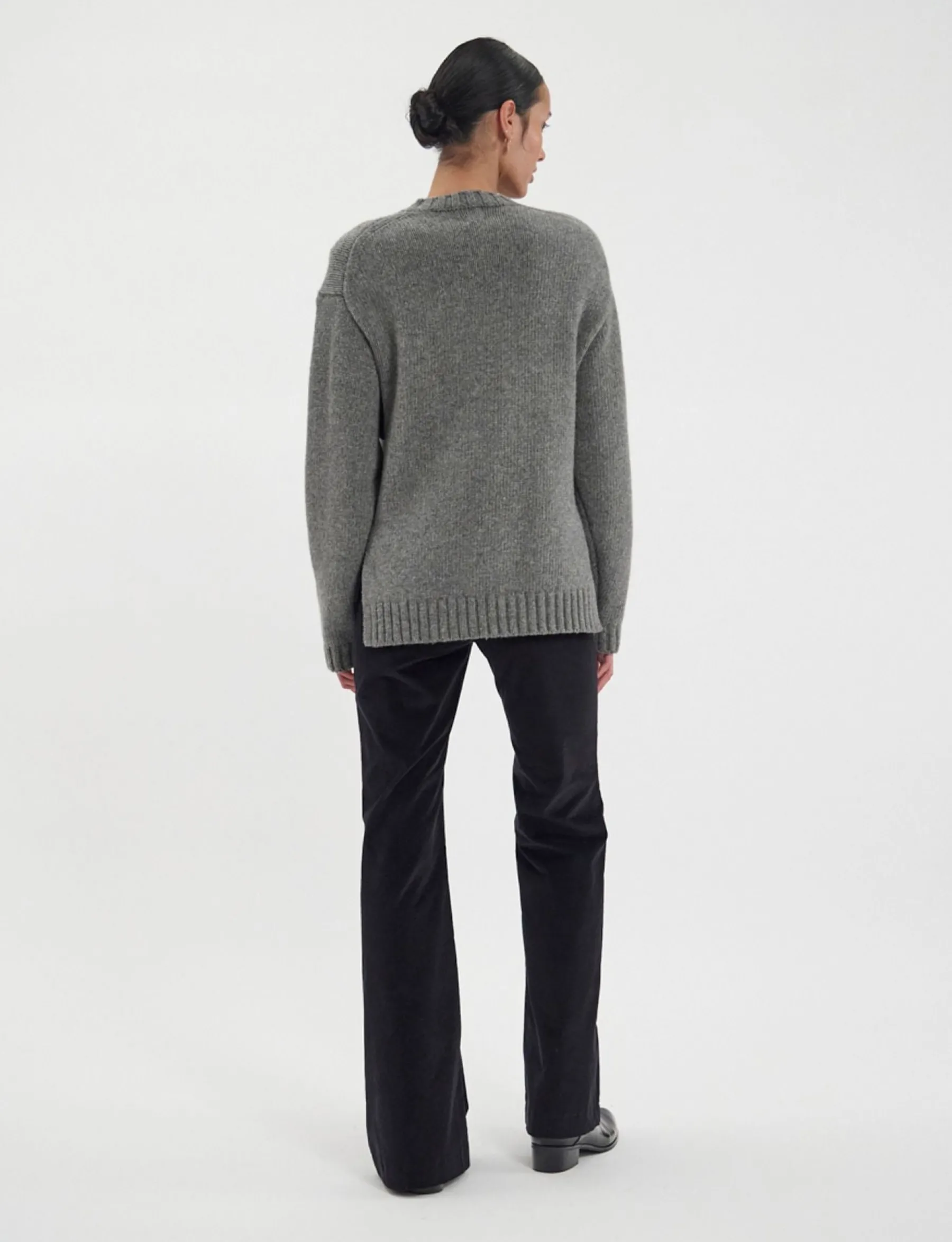 Fashion Ines de la Fressange Paris Paulin jumper in grey wool