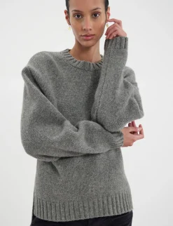 Fashion Ines de la Fressange Paris Paulin jumper in grey wool