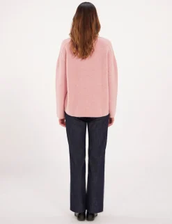 Sale Ines de la Fressange Paris Pink V-neck jumper with hammer sleeves x Notshy