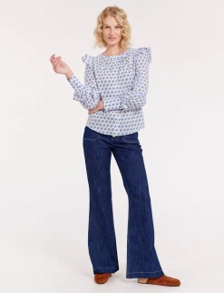 New Ines de la Fressange Paris Printed Laure top