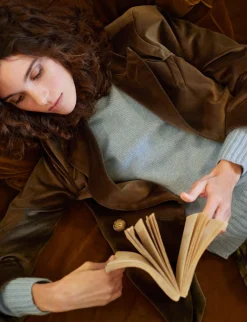 Best Sale Ines de la Fressange Paris PULLOVER RD COLLAR HAMMER SLEEVES