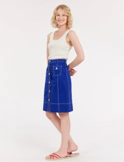 Hot Ines de la Fressange Paris Rachel blue skirt